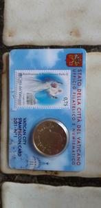 Timbre et euro du Vatican sur carte 2011 filatelie et numism, Postzegels en Munten, Ophalen of Verzenden, Vaticaanstad, Overige waardes