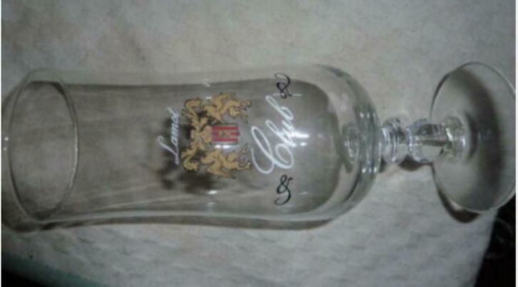 #L bier glas LAMOT CLUB " kleur " Brouwerij Lamot - Mechelen, Verzamelen, Glas en Drinkglazen, Gebruikt, Bierglas, Ophalen of Verzenden