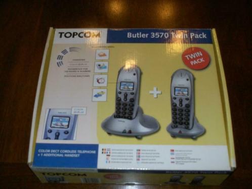 Topcom Butler 3570 Twinpack, Télécoms, Téléphones fixes | Combinés & sans fil, Comme neuf, 2 combinés, Enlèvement