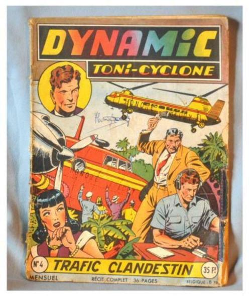 § bd mensuel dynamic toni-cyclone numero 4 annee 1953, Livres, BD, Utilisé, Une BD, Enlèvement ou Envoi