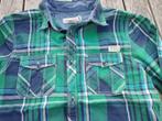groen/blauw geruit hemd l.m. - H&M m.158, H&M, Overhemd of Blouse, Ophalen of Verzenden, Zo goed als nieuw