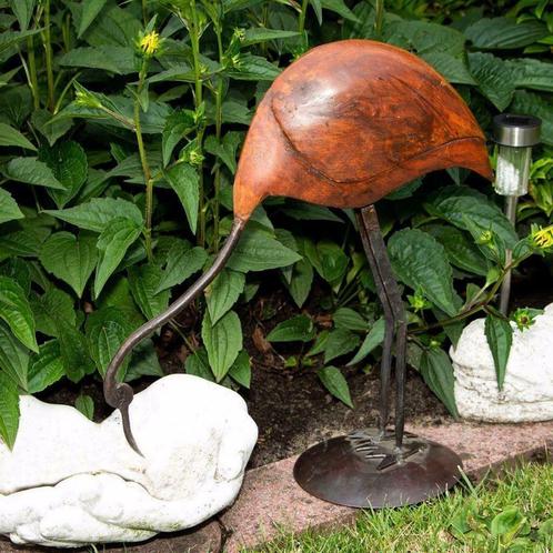 Vogel Figuur, kraanvogel - 39 cm x 36 cm-vogel-water, Tuin en Terras, Tuinwanddecoratie, Nieuw, Ophalen of Verzenden
