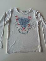 T-shirt manches longues blanc avec roses - Guess - taille 4, Fille, Chemise ou À manches longues, Guess, Utilisé