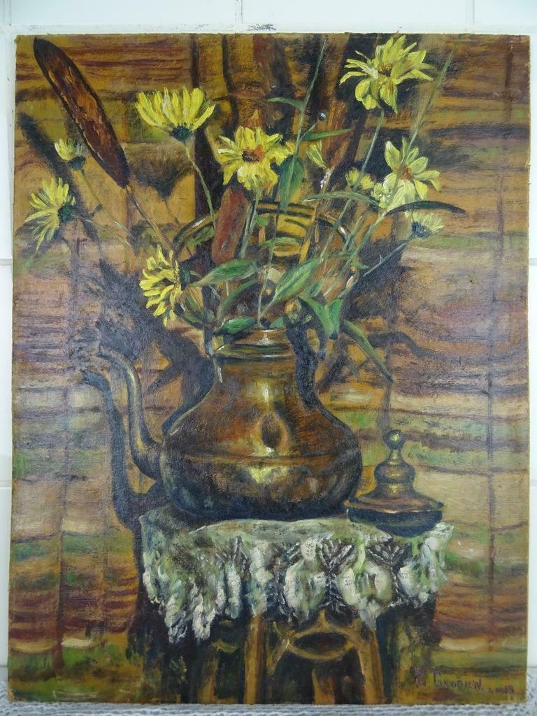 Peinture Ancienne Nature Morte Constant Grooten Curiosités A, Enlèvement ou Envoi