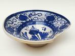 Mooi scheerbekken in faience met blauw decor - Zuid-Europees, Ophalen of Verzenden