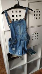 Miss Evie stoere jeans salopet met lederen accenten 10 11 jr, Ophalen of Verzenden, Gebruikt, Meisje, Overige typen