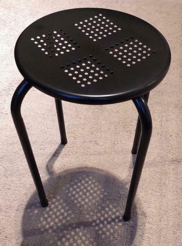 stoel krukje, Huis en Inrichting, Stoelen, Nieuw, Eén, Metaal, Zwart, Ophalen