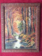 LEBRUN - Huile sur toile -sous-bois, Antiquités & Art