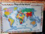 Wereldkaart 77 x 54 cm, didactisch ,geplastifieerd