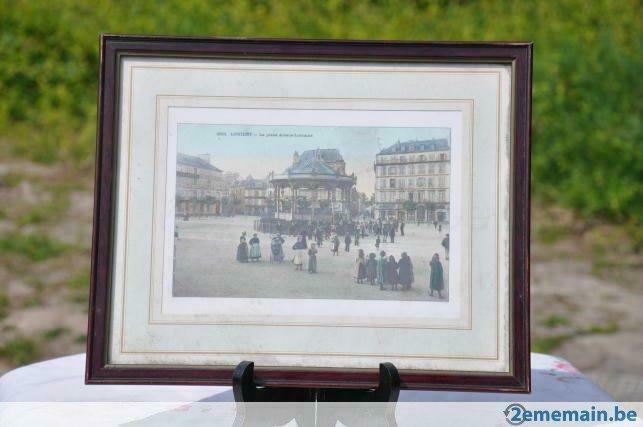 phototypie  l'orient église la place alsace  dans cadre, Antiek en Kunst, Antiek | Woonaccessoires
