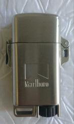 Briquet publicitaire aansteker Marlboro inox, Verzamelen, Ophalen of Verzenden, Zo goed als nieuw, Aansteker