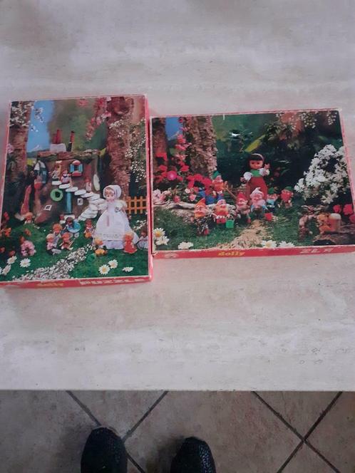 2 retro dolly puzzels (63 stukjes), Kinderen en Baby's, Speelgoed | Kinderpuzzels, Gebruikt, 6 jaar of ouder, Meer dan 50 stukjes