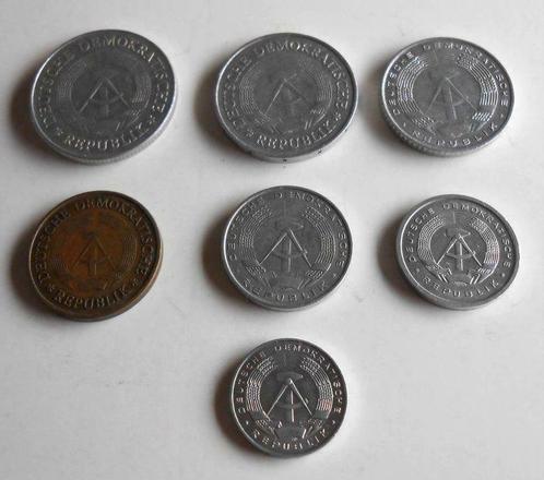 7 munten Oost-Duitsland, Postzegels en Munten, Munten | Europa | Euromunten, Duitsland, Verzenden