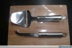 Kaasplank met mes en schraper Stainless Steel, Huis en Inrichting, Keuken | Keukenbenodigdheden, Nieuw