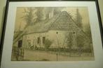 Pentekening boerderij Fernand Lenssens, Antiek en Kunst, Kunst | Tekeningen en Fotografie, Ophalen of Verzenden