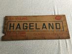 Oud houten ophangbord HAGELAND