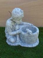 jardinière le garçon et la grenouille en pierre pat ,, Comme neuf, Jardin, Moins de 30 cm, Pierre