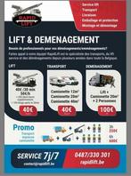 Lift & transport  /déménagement / monte meuble / vide maison, Diensten en Vakmensen, Inpakservice