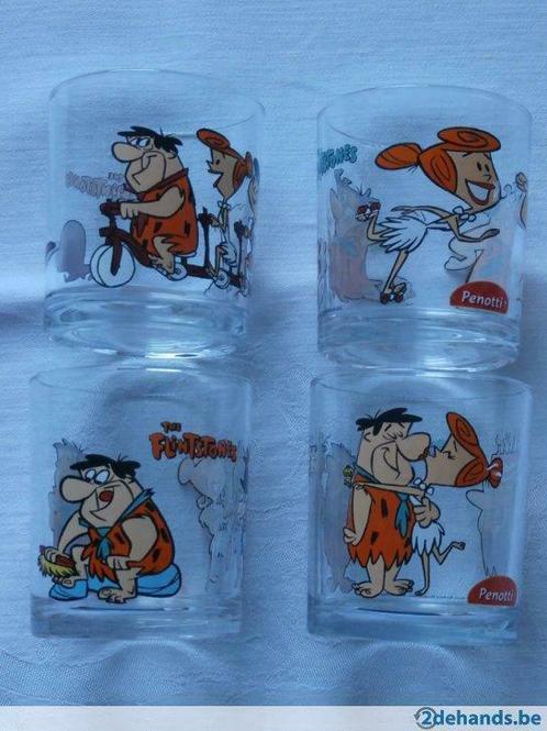 flinstones 4 verres à limonade hanna barbera 1997, Collections, Verres & Petits Verres, Neuf, Enlèvement ou Envoi