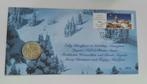 timbre-poste - JOYEUX NOËL ET BONNE ANNÉE, Timbres & Monnaies, Timbres | Europe | Belgique, Avec enveloppe, Affranchi, Noël, Oblitéré