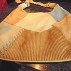 bruine tas met stoffen riem, Handtassen en Accessoires, Tassen | Damestassen, Ophalen of Verzenden, Gebruikt, Beige, Overige typen