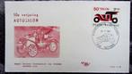 FDC-VERVOERMIDDELEN-TRAM-TREIN-AUTO-KOETS-FIETS- BELGIË, Ophalen of Verzenden, Gestempeld, Auto's