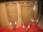 Set van 12 champagneglazen, sterk glas van "Durobor" Belgium, Antiquités & Art, Enlèvement ou Envoi