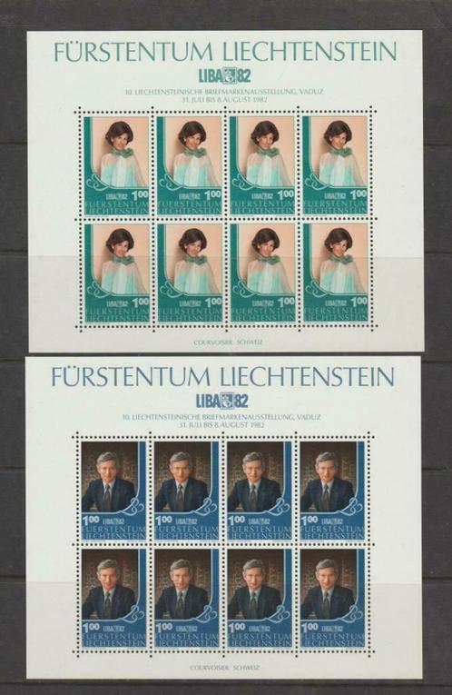 Liechtenstein 1982 "LIBRA '82" feuilles de 10**, Timbres & Monnaies, Timbres | Europe | Autre, Non oblitéré, Autres pays, Envoi