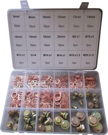 Assortiment Carterstoppen + O-ringen koper 534-dlg