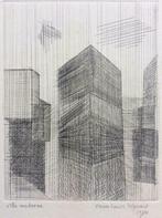 ets Jean-Louis Lebeau 'Ville moderne', 1964, Antiek en Kunst, Ophalen of Verzenden
