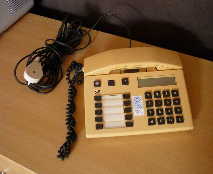 Vintage Retro beige gele Telekom telefoon, Verzamelen, Retro, Ophalen of Verzenden