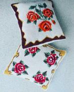Vintage kussens bloemen handgemaakt, Huis en Inrichting, Woonaccessoires | Kussens, Ophalen of Verzenden, Nieuw