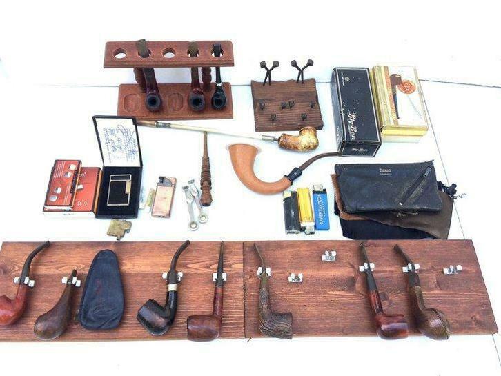pijpen, pijprekjes, pijpfilters, aanstekers, tabakszak,.., Verzamelen, Overige Verzamelen, Gebruikt, Ophalen