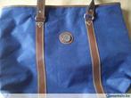 sac bleu bande brune en toile, Bijoux, Sacs & Beauté, Neuf