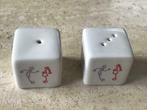 Nieuw porceleinen stel peper- en zoutvaatjes 3x3cm (zn1628), Ophalen of Verzenden, Nieuw