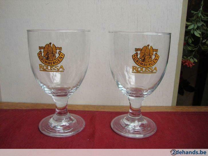 2 Glazen  Grimbergen Roussa, Verzamelen, Biermerken, Nieuw