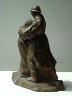 Pierre THEUNIS 1940 oorlog WW II soldaat terracotta afscheid, Antiek en Kunst, Kunst | Beelden en Houtsnijwerken, Ophalen