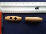 Set van 2 houten stiletto knopen 2 gaten 40 mm, Ophalen of Verzenden, Nieuw, Knoop of Knopen