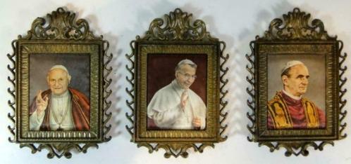 Pape de Rome *** 3 PORTRAITS  *** FERULA, Antiquités & Art, Antiquités | Bronze & Cuivre, Enlèvement ou Envoi