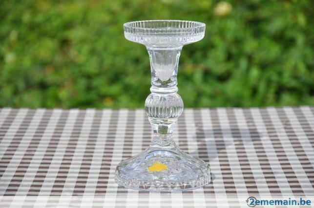 bougeoir en cristal allemand, Antiquités & Art, Antiquités | Verre & Cristal, Enlèvement ou Envoi