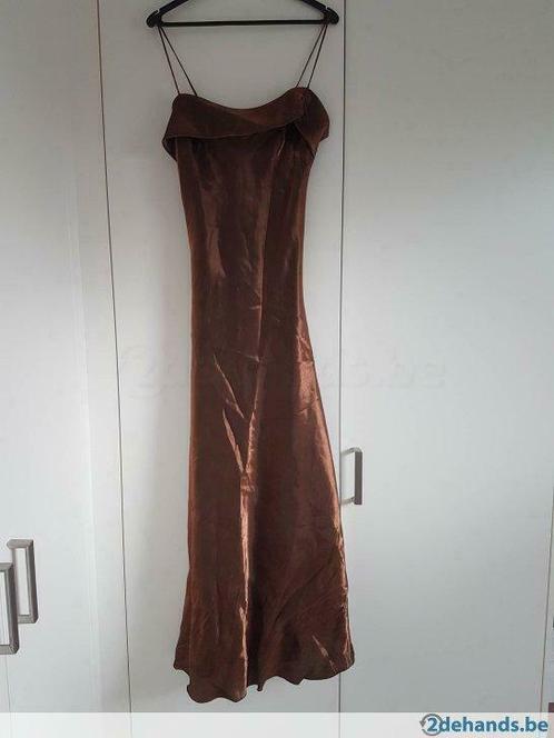 Galakleed lange jurk koper 40, Kleding | Dames, Jurken, Gedragen, Maat 38/40 (M), Ophalen of Verzenden