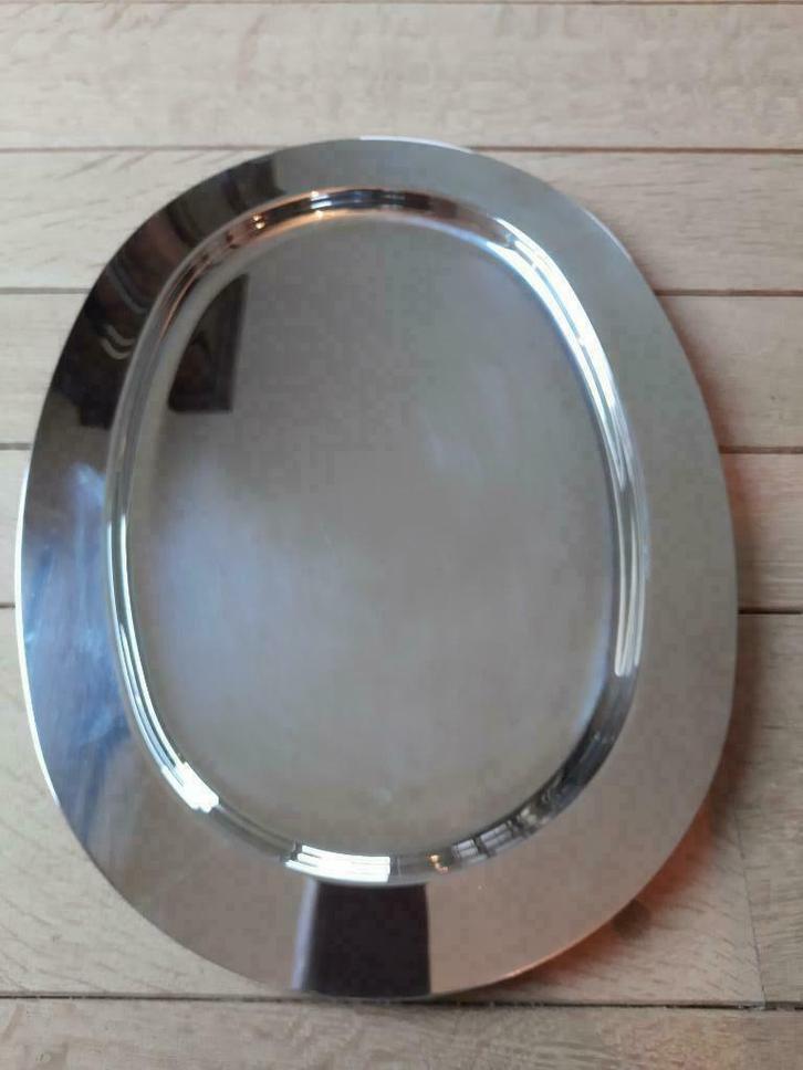 ovalen opdien / serveer schaal / schotel verzilverd, Huis en Inrichting, Keuken | Servies, Ophalen of Verzenden