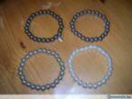 bracelets - imitation perles (4 pièces) - bijou de fantaisie, Autres matériaux, Autres couleurs, Enlèvement ou Envoi, Neuf