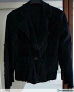 veste blazer noir milleraies sport,créateur+frange apparente, Gedragen