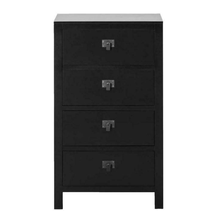 Commode armoire meuble rangement noir lahore tiroir, Maison & Meubles, Armoires | Commodes, Neuf, Moins de 100 cm, Moins de 50 cm