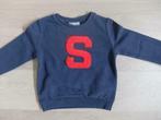 JBC - Blauwe sweater met letter S. Maat 92-98, Kinderen en Baby's, Trui of Vest, JBC, Ophalen of Verzenden, Zo goed als nieuw