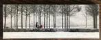photo noir et blanc sur cadre, promenade d'un landau en hive, Collections, Comme neuf, Nature, Photo, 1980 à nos jours