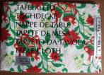 nappe neuf Noël fleurs rouge vert, blanc plastifiée 180 x 13, Nieuw, Ophalen of Verzenden, Rood