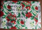 nappe neuf Noël fleurs rouge vert, blanc plastifiée 180 x 13, Maison & Meubles, Enlèvement ou Envoi, Neuf, Rouge