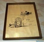 Tekening duiker jaren '40-'50, Gebruikt, Prent